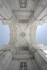 Fototapeta premium Arco da Rua Augusta from below, Lisbon, Portugal