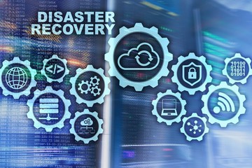 Big Data Disaster Recovery concept. Backup plan. Data loss prevention on a virtual screen.