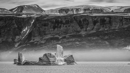 mystical landscape with iceberg