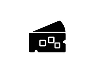 cheese glyph vector icon