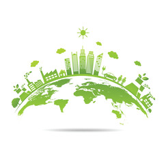 Ecology concept and Environmental ,Banner design elements for sustainable energy development, Vector illustration