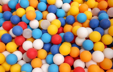 Multi-colored balls in a children's attraction