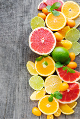 Fresh citrus fruits