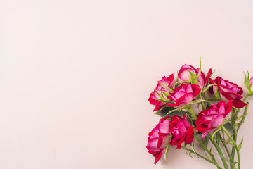 top view of red rose for mother & valentine day