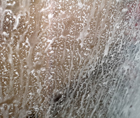 Glass auto on car wash as abstract background