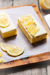 LEMON SHEET CAKE WITH CREAM CHEESE FROSTING