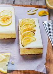 LEMON SHEET CAKE WITH CREAM CHEESE FROSTING
