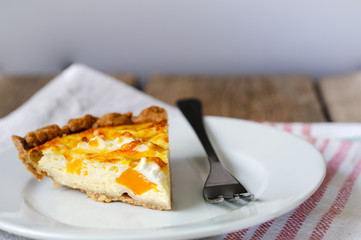 Pumpkin and goat's cheese tart