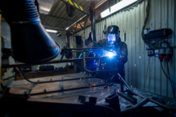 welder weld assembles metalwork