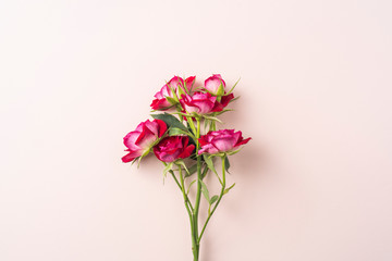 Fototapeta premium top view of red rose for mother & valentine day