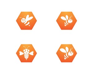 Bee logo vector icon