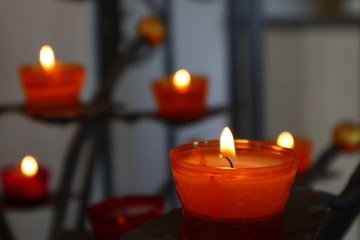 candles in a chapel