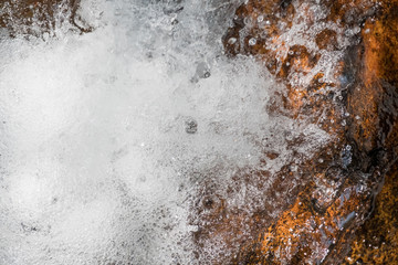 top view bubble on the water surface