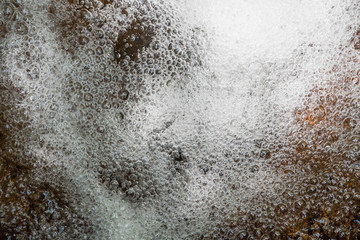 top view bubble on the water surface