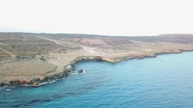 Drone View of a Beach in Cyprus, Ayia Napa