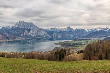 A beautiful lake in the mountains.
