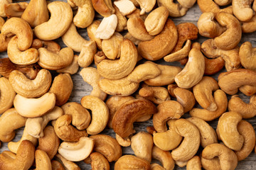 fried cashew close-up