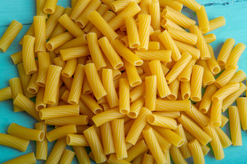 Italian Macaroni Pasta raw food background or texture close up 