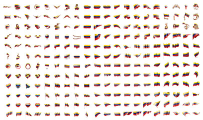 very big collection of vector flags of the Venezuela