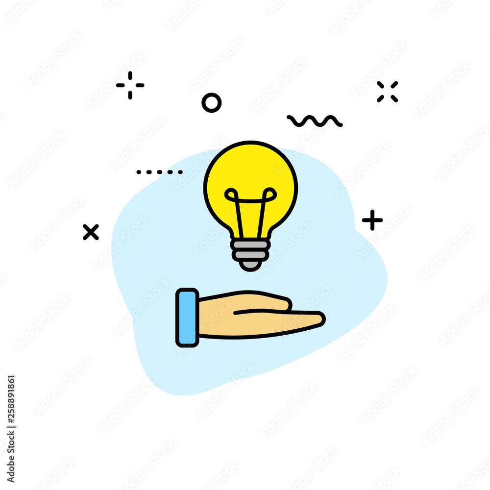 Poster creativity and idea web icons in line style. creativity, finding solution, brainstorming, creative t