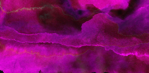 Colorful fuchsia neon paper textured aquarelle canvas for modern creative design. Abstract bright...