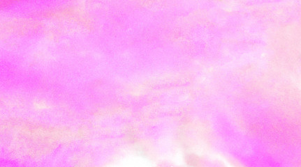 Bright romantic aquarelle painted subtle pink watercolor canvas for design, invitation card, vintage template. Ink effect light magenta color shades gradient illustration on textured paper background