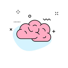 Brain icon. Creative idea symbol. Brainstorm. Vector illustration.