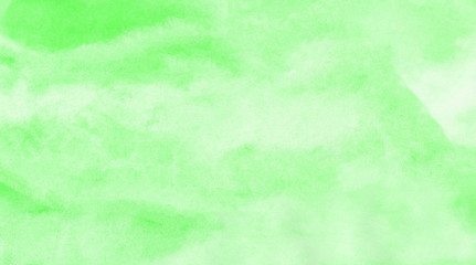 Colorful bright ink light green watercolor painted paper textured background. Retro abstract spring shades aquarelle illustration for grunge design, vintage card template