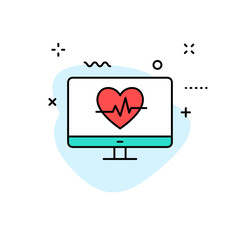 Medical and Health web icons in line style. Medicine and Health Care, RX, infographic. Vector illustration.