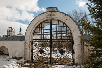  Gate in Nikolsky monastery, Pereslavl-Zalessky, Yaroslavl region, Russia