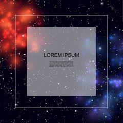 Obraz premium Realistic Colorful Galaxy Template