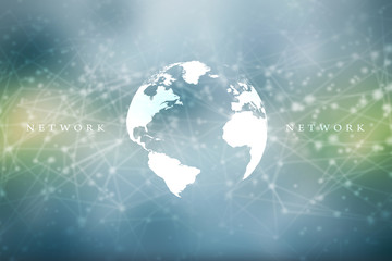 2d illustration Network community concept . Mixed media