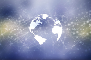 2d illustration Network community concept . Mixed media