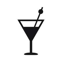 Cocktail vector icon, drink icon