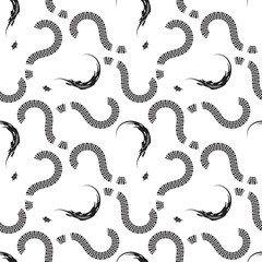 Question Marks Seamless Pattern or Interrogation Background