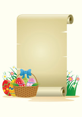 blank paper for easter theme concept design