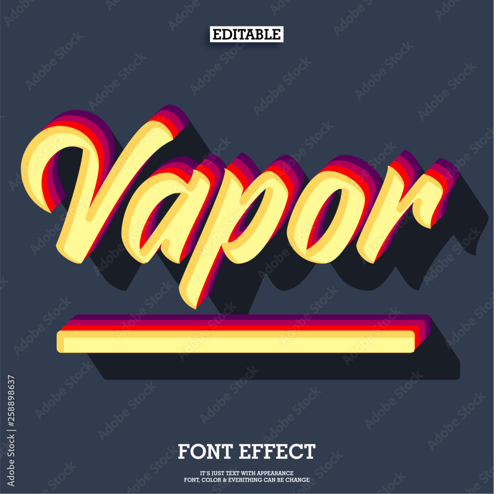 Poster vintage retro font with brush script typeface