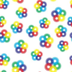 multi-colored tiles. Abstract pattern seamless background. Fabric wallpaper seamless. The ability to stretch to any size in all directions without loss of quality.  Vector illustration.