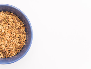 muesli with grains and cereals and seeds healthy breakfast on a white background