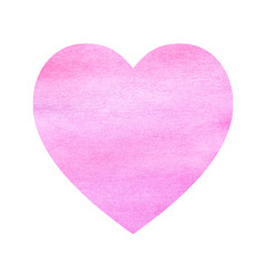 watercolor illustration gradient pink heart on a white background