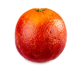 Red orange isolated on white background.