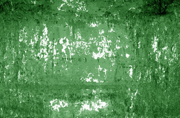 Grungy rusted metal wall texture in green tone.
