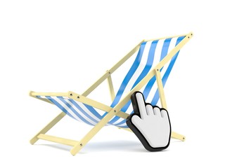 Deck chair with web cursor