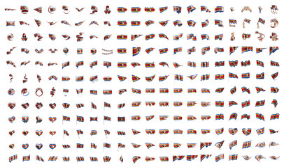 very big collection of vector flags of the Swaziland