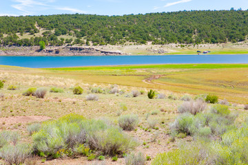 Bluewater Lake State Park in New Mexico, USA