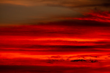 夕焼け空アップ