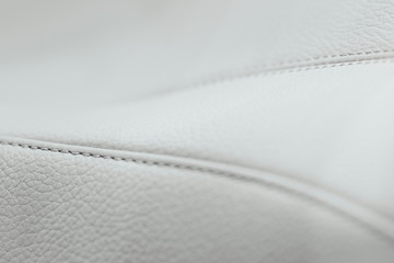 Close up of Car leather interior details 