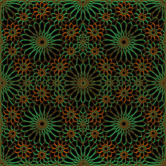 Pattern Geometric Islamic Background Template Vector Art