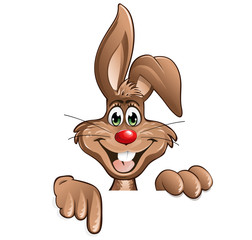 Osterhase zeigen unten