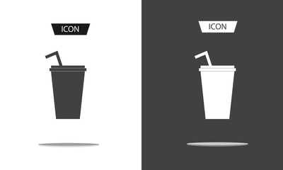 Paper cup icon vector isolated on white background.